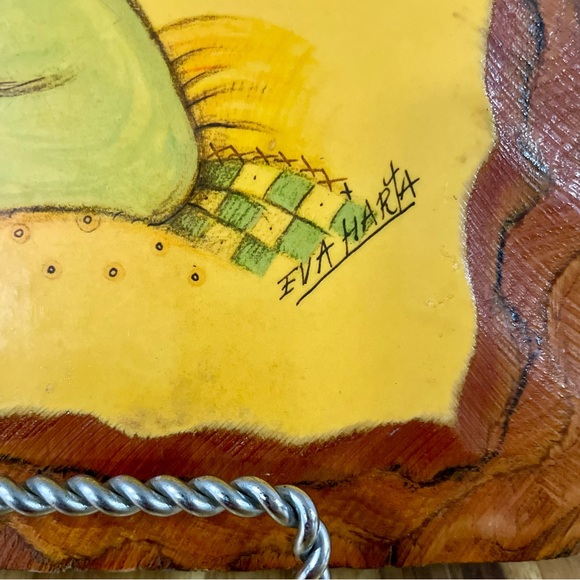 Eva Harta Print Little Child Praying Nursery Art VTG Classic Decoupage on Wood - Picture 3 of 6